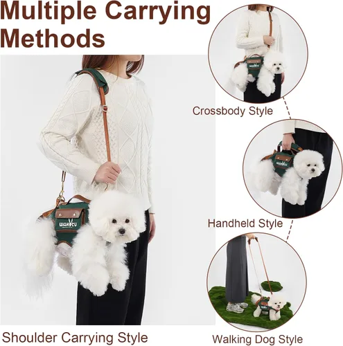 Miniatura 8 de Wakytu Arnés de elevación para perro, arnés VES ajustable para perro, correa ajustable para perro con bolsa pequeña para golosinas para cachorros