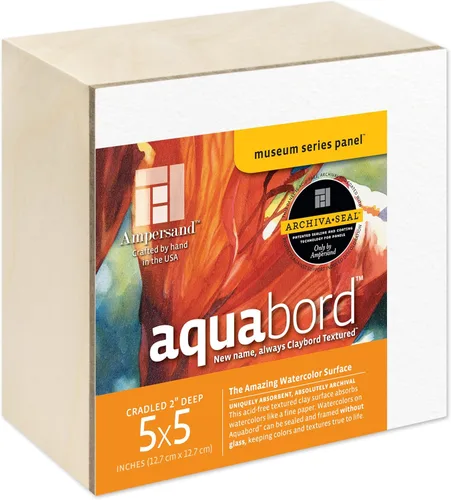 Miniatura 34 de Ampersand Art Supply Aquabord - Panel de pintura de acuarela, superficie altamente absorbente para acuarela, gouache y caseína de 8 x 8 pulgadas