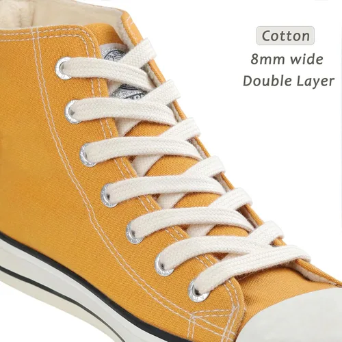 Miniatura 2 de Handshop 2 pares de cordones deportivos planos de 516 pulgadas de 40 a 63 pulgadas de ancho para zapatos deportivos de repuesto
