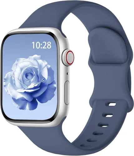 Miniatura 19 de Correa de silicona deportiva compatible con bandas de Apple Watch de 38mm 40mm 41mm 42mm 44mm 45mm 46mm 49mm para mujeres y hombres, correa