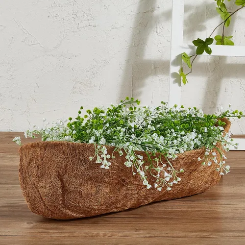 Miniatura 4 de 1 pieza de revestimientos de coco para macetas, revestimientos de repuesto para cestas colgantes, inserto de coco duradero para jardín al aire libre