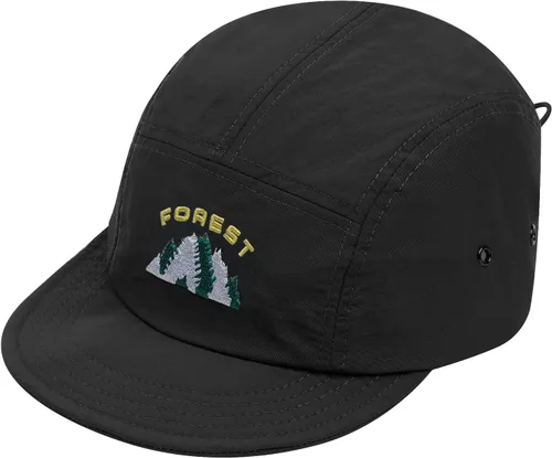 Miniatura 4 de Clakllie Sombrero de ala plana de 5 paneles sin estructura, gorra de ala corta de secado rápido, gorra de béisbol de nailon transpirable