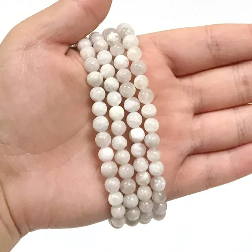 Miniatura 608 de Gem Avenue Handmade Round Bead Stretch Bracelet Unisex Natural Stone Beaded Jewelry for Men & Women, Elastic Wristband for Daily Wear