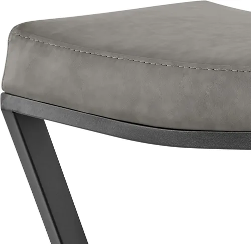 Miniatura 9 de Armen Living Atlantis Backless Faux Leather and Brushed Stainless Steel Bar Stool