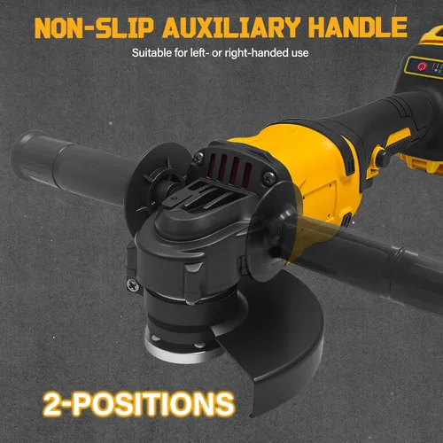 Miniatura 6 de Amoladora angular inalámbrica de 4-1/2 pulgadas para batería De-Walt 20V Max, motor sin escobillas de 8500 RPM con control de 3 velocidades, ideal