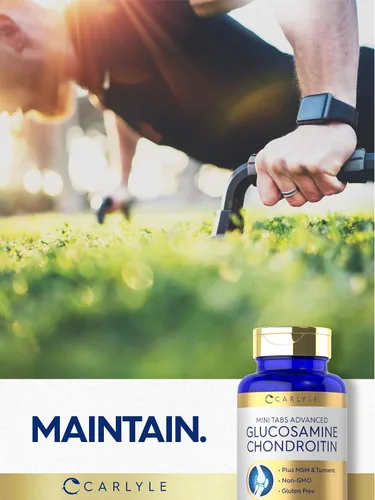 Miniatura 6 de Carlyle Glucosamina Condroitina MSM 250 Mini Tabletas Fórmula avanzada con cúrcuma Sin OMG, sin gluten