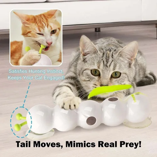 Miniatura 6 de Caterpillar - Juguete inteligente interactivo para gatos, juguetes recargables activados por movimiento, resistentes a las mordeduras, juguetes