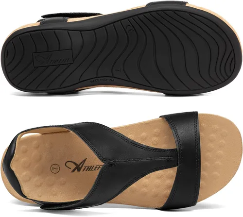 Miniatura 6 de Athlefit - Sandalias ortopédicas para mujer, sandalias de playa cómodas con soporte ortopédico para el arco del pie