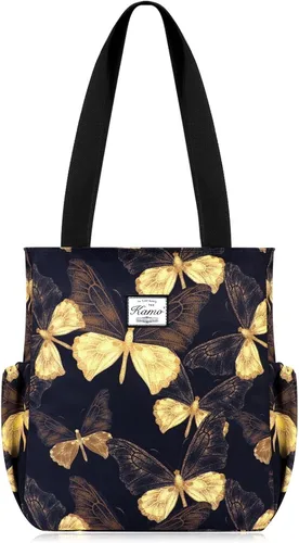 KAMO - Bolsa de viaje con diseño floral, impermeable, ligera, para senderismo, yoga, gimnasio, natación, viajes, playa