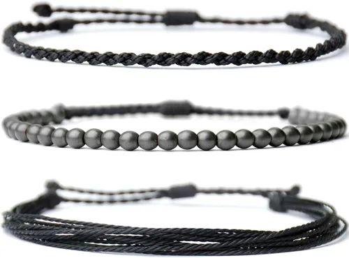 Miniatura 70 de Pulsera curativa hecha a mano con cuentas de piedra natural, regalo para hombres, pulsera de cuerda ajustable