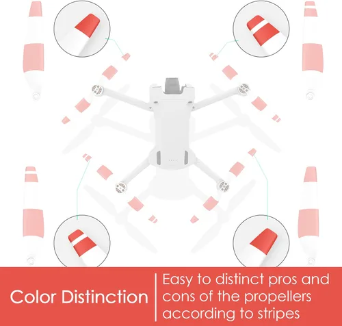 Miniatura 2 de XINANEE - Hélices para DJI Mini 3 Pro Dron, accesorios ligeros de bajo ruido y silenciosos con tornillos y destornilladores cuchillas