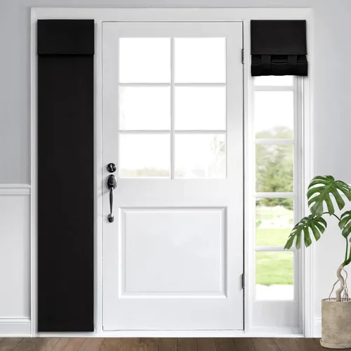 Miniatura 98 de HOMEIDEAS Cortinas Opacas para Aula para Puerta Principal, Cubierta de Ventana de Puerta de Aula, Persianas de Privacidad con Aislamiento Térmico