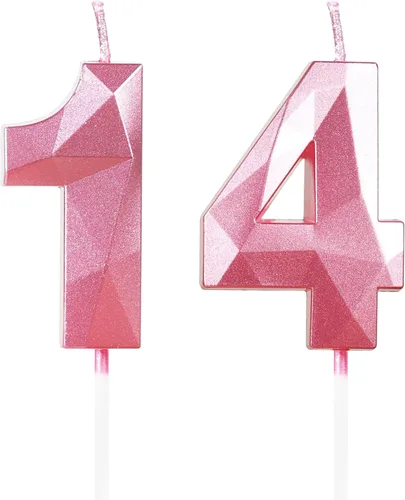 Miniatura 44 de Velas de cumpleaños número 15, velas número 15, velas de feliz cumpleaños de oro rosa para pastel, decoraciones de cobertura de pastel de diseño 3D