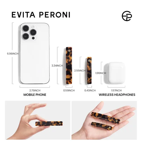Miniatura 4 de EVITA PERONI Pasadores de pelo francés para mujer, pinzas antideslizantes de tamaño medio para cabello grueso y fino, clip de acetato extraíble