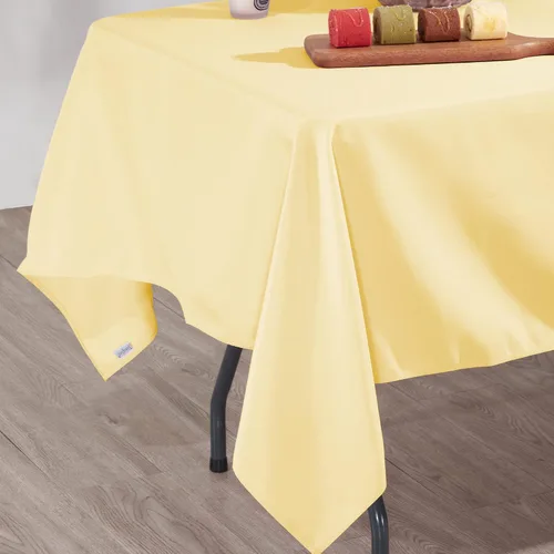 Miniatura 5 de Mantel rectangular – 60 x 84 pulgadas, color champán, mantel rectangular de poliéster lavable para mesa de 4 pies, resistente a las manchas y a