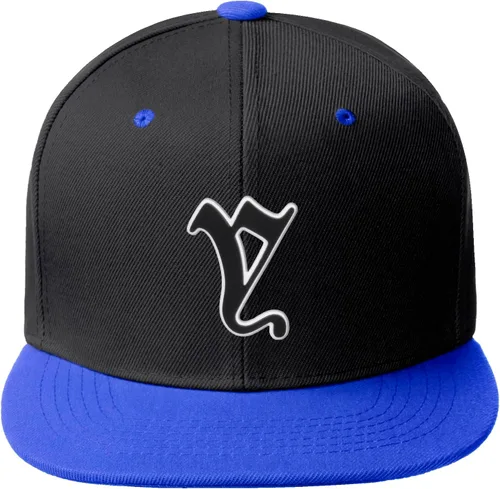 Miniatura 1349 de Daxton Gorra clásica con visera de billete plano con letras del alfabeto inglés antiguo de la A a la Z