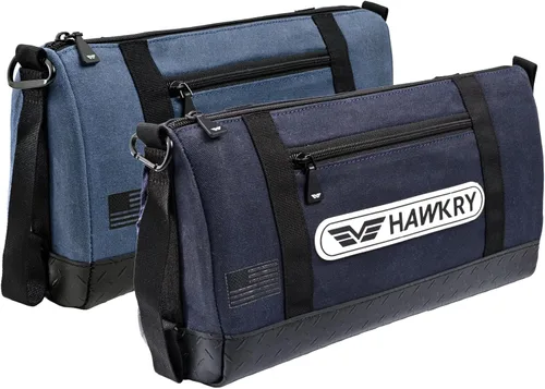 Miniatura 10 de HAWKRY Juego de 2 bolsas de herramientas de lona resistente, bolsa de lona impermeable con cremallera, bolsa de herramientas de jardín, bolsas