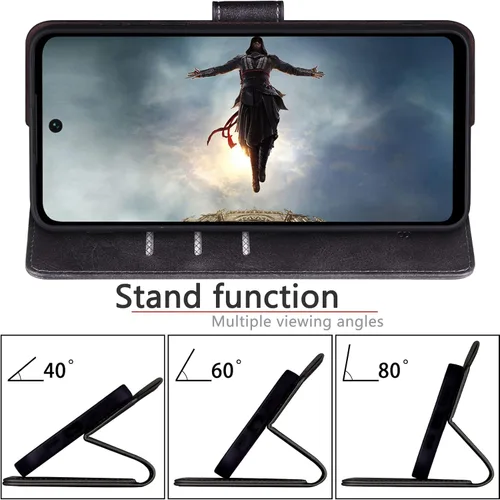 Miniatura 6 de SUANPOT Funda tipo cartera para Google Pixel 7 Pro 5G con bloqueo RFID, tarjetero de crédito, funda protectora de piel sintética con tapa para Negro