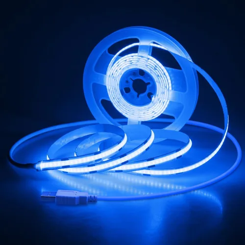 Miniatura 9 de Aclorol COB - Tira de luces LED para TV de 5 V, alimentada por USB, luz blanca cálida, 6.56 pies, 320 LED/M COB, tira de luz flexible para TV