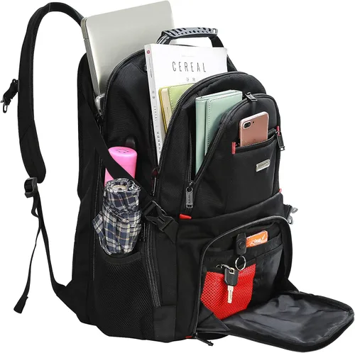 Miniatura 2 de Mochila para computadora portátil de 19 pulgadas Bolsa de computadora 50 L Mochila de viaje grande con puerto de carga USB