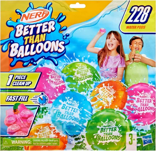 Miniatura 10 de NERF Juguetes de agua Better Than Balloons, 228 cápsulas, fácil de limpiar 1 pieza, muchas formas de jugar, diversión acuática en el patio trasero