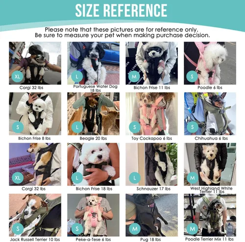 Miniatura 8 de Lukovee Mochila Transportadora para Perros, Patas Afuera Transportador Frontal de Fácil Ajuste para Perros Pequeños y Medianos, Transportador