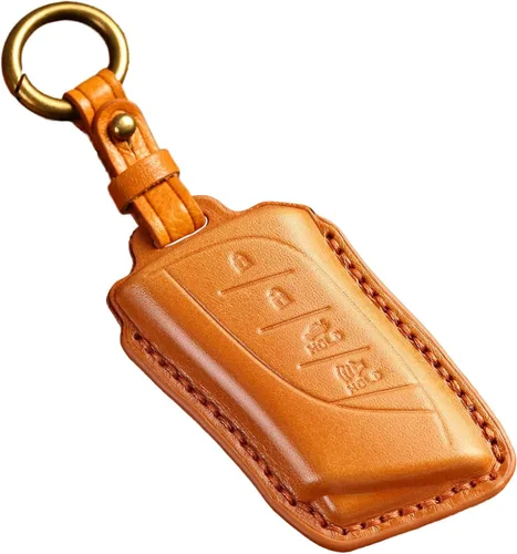 Miniatura 8 de Funda de llavero de cuero para llaves de auto Lexus 2021-2025 ES RX 350 Compatible con la nueva carcasa de llave Lexus LS NX Negra