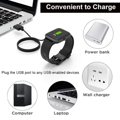 Miniatura 5 de Cargador de reloj inteligente K52 K56 Pro, [paquete de 2] Cargador tipo C para SUNKTA/ESFOE/Linwear/ATEVENSE/EIGIIS/SENBONO K52 K56 Pro Smartwatch