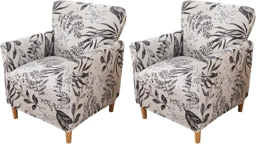 Miniatura 12 de FUANGUI Funda para Sillón de Banquete con Brazos Fundas para Sillas Elásticas Funda para Sillón Club Funda Suave para Sillón Sofá Cubiertas 03