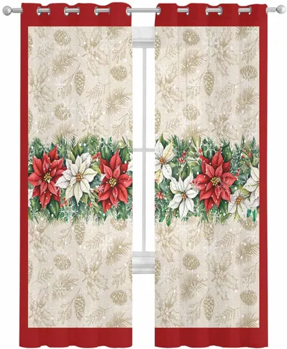 Miniatura 2 de Cortinas traslúcidas de invierno de 84 pulgadas de largo, juego de 2 paneles de cortinas para cocina, dormitorio, sala de estar, puerta, pasillo