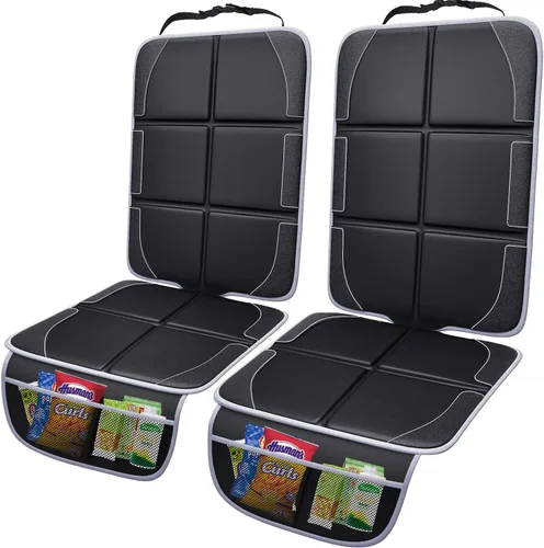 Gimars Protector de asiento de automóvil, 2 unidades, cojín EPE grueso XL, impermeable, tela 600D, funda para asiento de automóvil infantil con