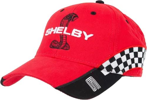 Miniatura 4 de Shelby Snake Red - Gorra de carrera a cuadros Producto oficial Shelby Ajustable, talla única, Rojo