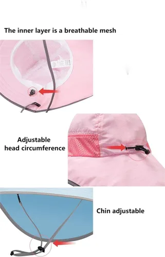 Miniatura 8 de Sombreros de sol para niños pequeños con solapa para el cuello para bebés, niños y niñas, sombrero de natación con gafas de sol para niños UPF 50+