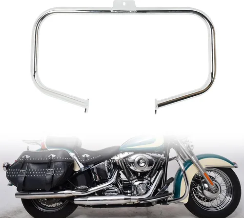 Miniatura 8 de XMT-MOTO Protector de motor delantero Highway Crash Ba Fit para Harley Davidson Softail FL 2000-2017 Modelos Negro Brillante