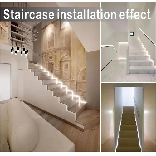 Miniatura 5 de Tira de luces LED de color blanco brillante de 16.4 pies, 300 luces LED blancas frías, 6500 K, impermeables, para dormitorio, armarios de cocina