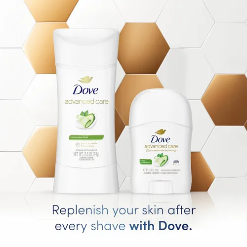 Miniatura 6 de Dove Advanced Care - Desodorante Cool Essentials, paquete de 2 desodorantes antitranspirantes de tamaño completo, paquete de 2 + mini desodorante