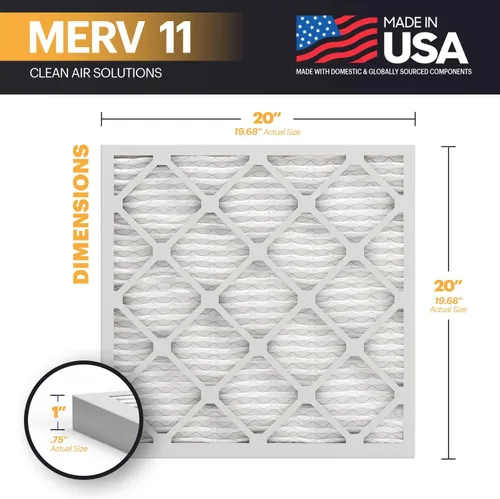 Miniatura 2 de BNX TruFilter MERV 11 - Filtro de aire de 20 x 20 x 1 pulgadas (paquete de 6) – Fabricado en Estados Unidos – Filtro de aire acondicionado