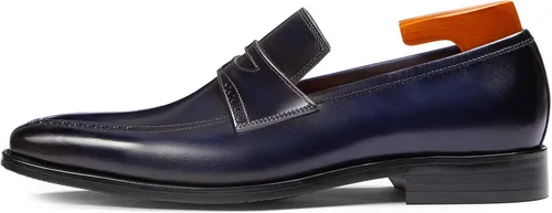 Miniatura 2 de Hallow unbind Zapatos de vestir hechos a mano para hombre, mocasines de cuero de grano completo, mocasines formales sin cordones para hombre