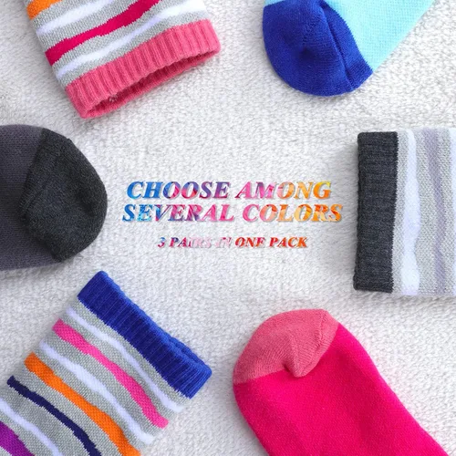 Miniatura 2 de Calcetines de esquí para niños, 3 pares de calcetines cálidos de invierno para nieve, para niños y niñas, jóvenes, esquí, snowboard, para niños de 4