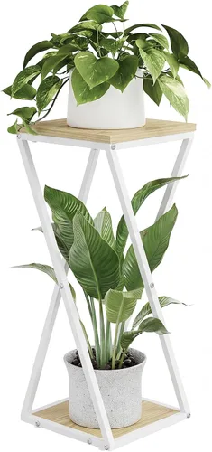 Miniatura 7 de Bamworld Soporte Alto para Plantas de Interior Estante de Esquina para Plantas Soporte Escalonado para Plantas Mesa de Madera para Plantas Soportes
