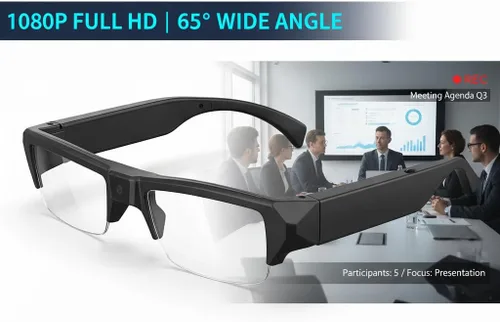 Miniatura 6 de LIMIETE - Lentes espía de 128 GB – Lentes de cámara oculta HD de 1080p, sin WiFi, marco ligero de 1.34 oz, grabación de 95 minutos, enchufar y usar