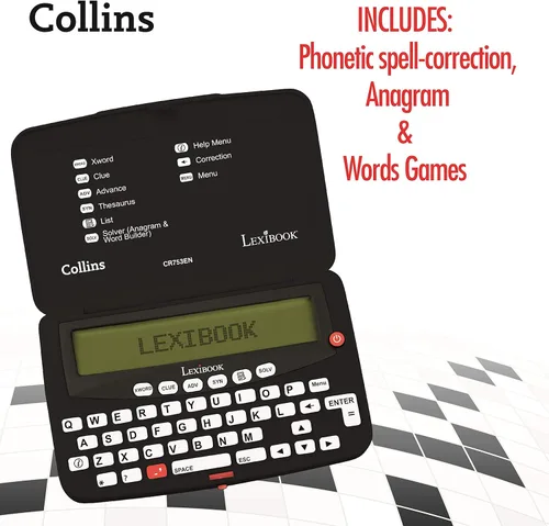 Miniatura 3 de LEXiBOOK - Collins Bradford, solucionador electrónico de crucigramas, Bradford, corrección ortográfica fonética, juegos de palabras, electrónico