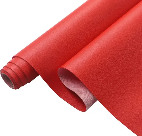 Miniatura 9 de Picheng Sábanas lisas de piel sintética de color sólido de 13.8 x 53 pulgadas, rollo de piel sintética suave muy adecuado para hacer manualidades