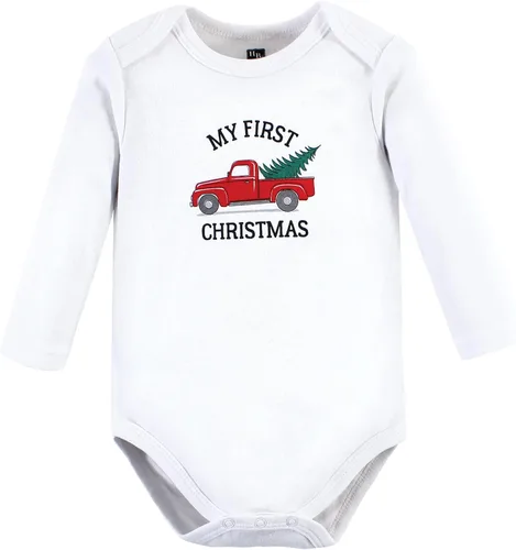Miniatura 135 de Hudson Baby Body unisex de algodón de manga larga para bebé, leopardo rosa rojo