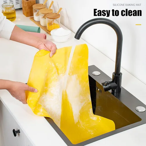 Miniatura 5 de Alfombrilla de silicona extra grande para cocina, 23.6 x 15.7 pulgadas, alfombrilla gruesa resistente al calor, antideslizante, antiadherente