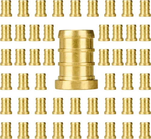 Miniatura 60 de SUNGATOR Paquete de 50 accesorios Pex de 1/2" en T, accesorios Pex de 1/2 pulgada en T, sin plomo, de latón, certificados NSF