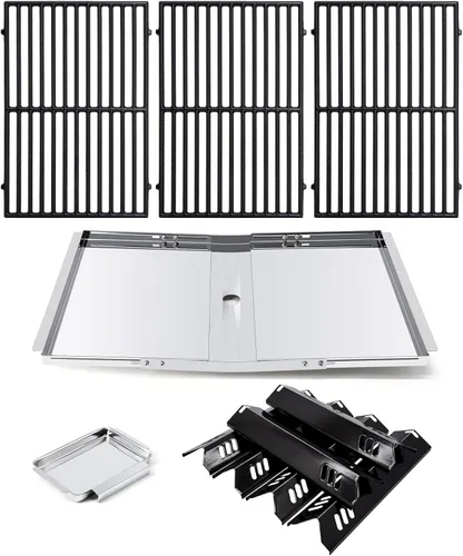 Miniatura 9 de Protectores térmicos de repuesto para parrilla de 15 pulgadas Dyna-Glo DGF493BNP, DGF510SBP, juego de 4 placas térmicas para parrilla de patio 4pcs