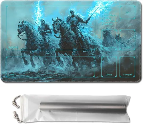 Miniatura 30 de MTG - Tapete de juego de 24 x 14 pulgadas, bolsas de almacenamiento con parte trasera antideslizante, ideal para entusiastas
