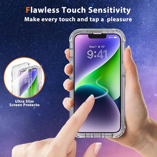 Miniatura 5 de Lifedance - Funda diseñada para iPhone 14/iPhone 13, funda protectora resistente de cuerpo completo con protector de pantalla incorporado