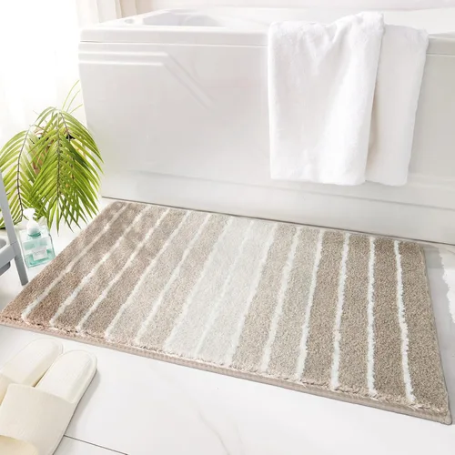 Miniatura 10 de Alfombra de baño antideslizante, extra suave y absorbente, lavable a máquina, tapetes de baño para suelo de baño, bañera y ducha, 18 x 24 pulgadas